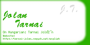 jolan tarnai business card